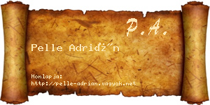 Pelle Adrián névjegykártya